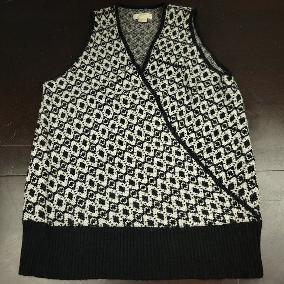 Anthropologie Maeve Womens XL Sweater 2Pc Black and White Tank and Shrug - Picture 7 of 16